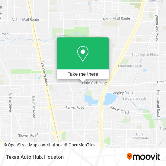 Texas Auto Hub map