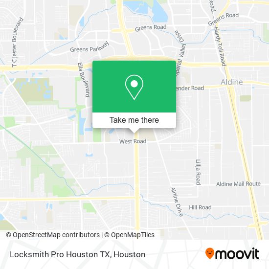 Mapa de Locksmith Pro Houston TX