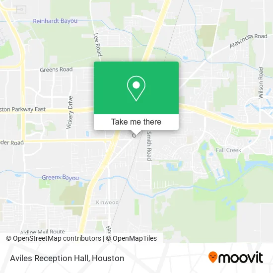 Aviles Reception Hall map