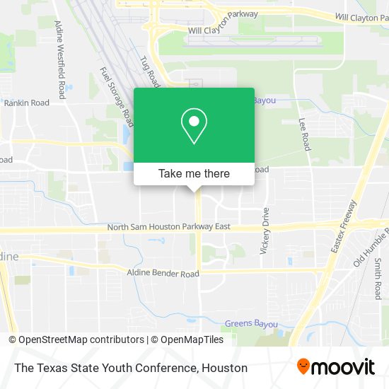 The Texas State Youth Conference map