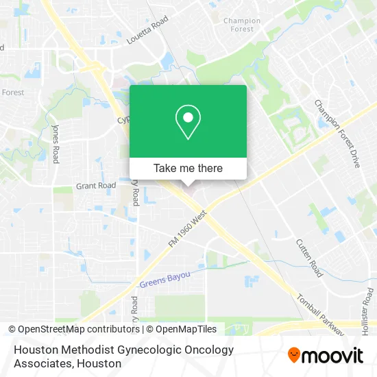 Houston Methodist Gynecologic Oncology Associates map