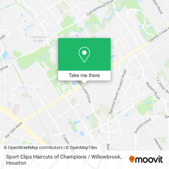 Sport Clips Haircuts of Champions / Willowbrook map