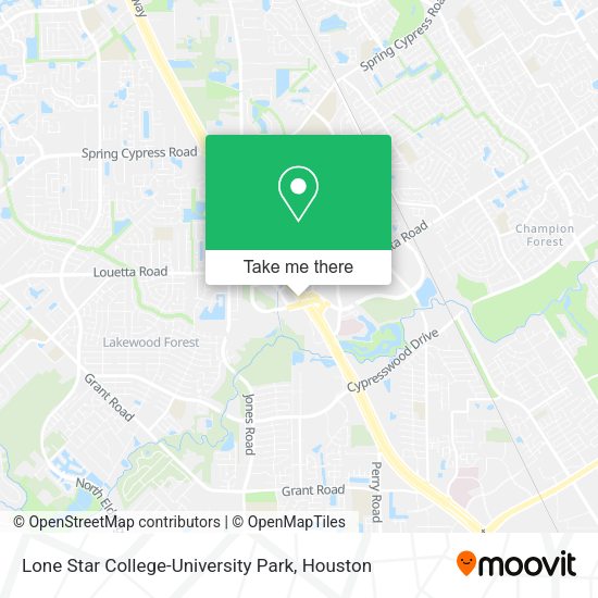 How to get to Lone Star CollegeUniversity Park in Houston by bus?