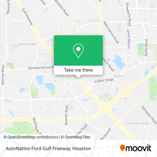 Mapa de AutoNation Ford Gulf Freeway