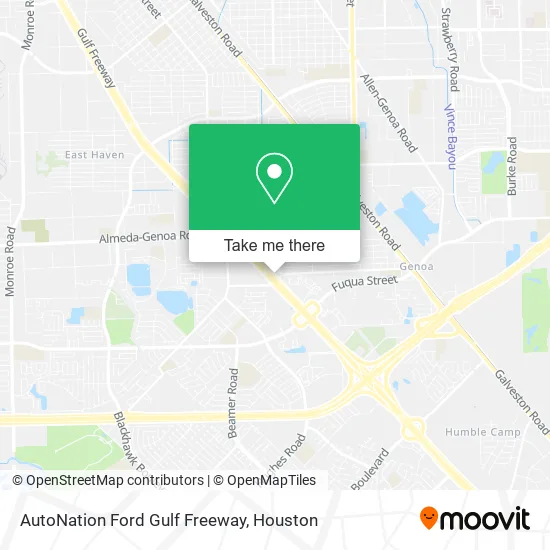 AutoNation Ford Gulf Freeway map