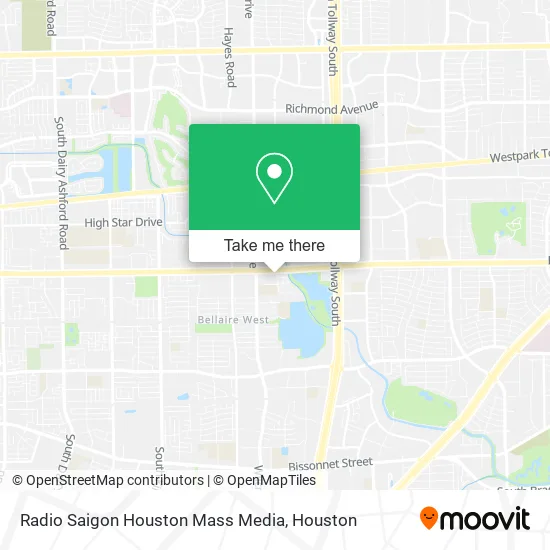 Mapa de Radio Saigon Houston Mass Media
