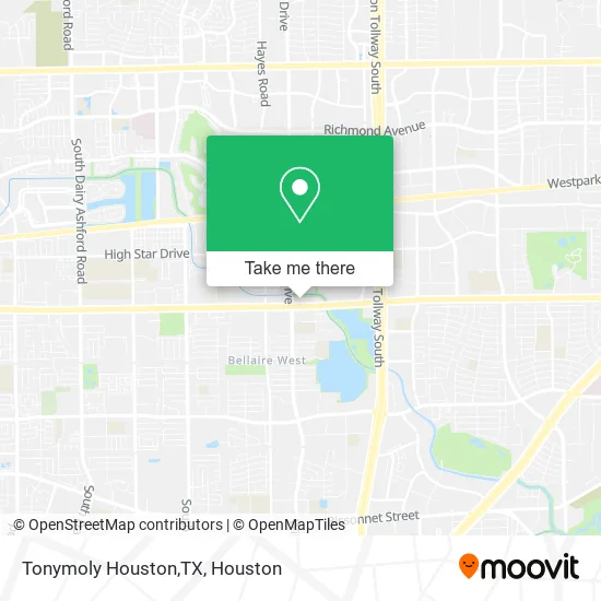 Tonymoly Houston,TX map