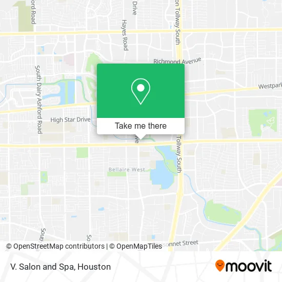 V. Salon and Spa map