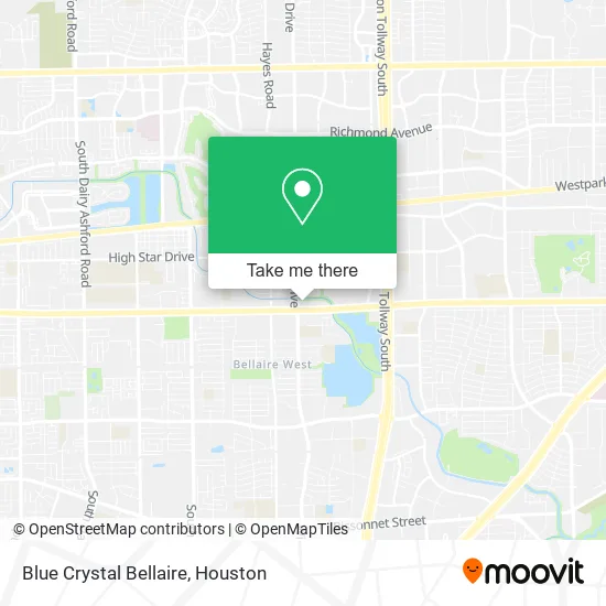 Blue Crystal Bellaire map