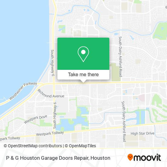 P & G Houston Garage Doors Repair map