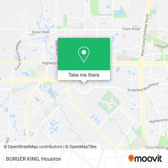 BURGER KING map