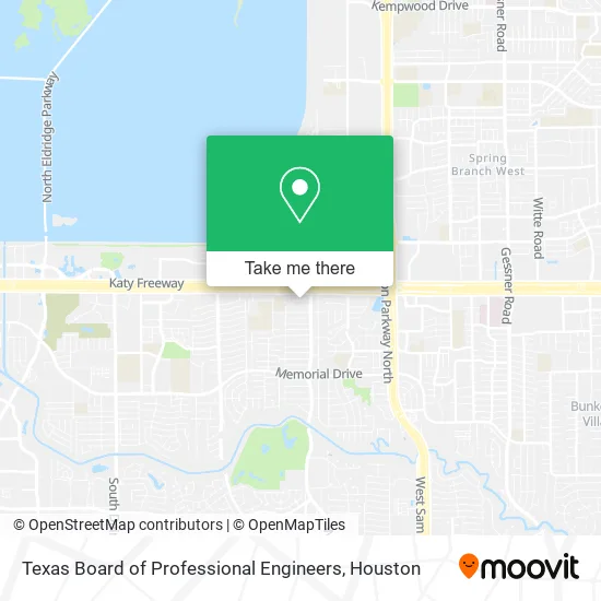 Texas Board of Professional Engineers map