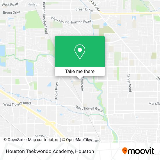 Mapa de Houston Taekwondo Academy