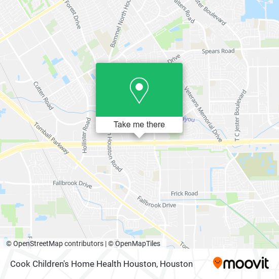 Mapa de Cook Children's Home Health Houston