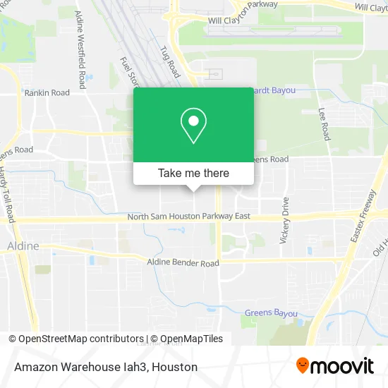 Amazon Warehouse Iah3 map