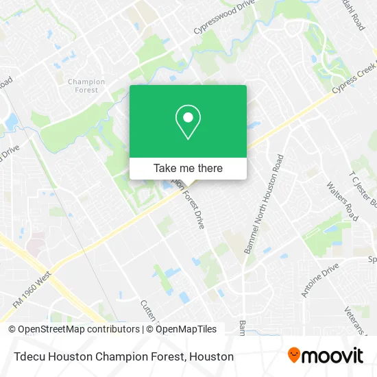 Tdecu Houston Champion Forest map