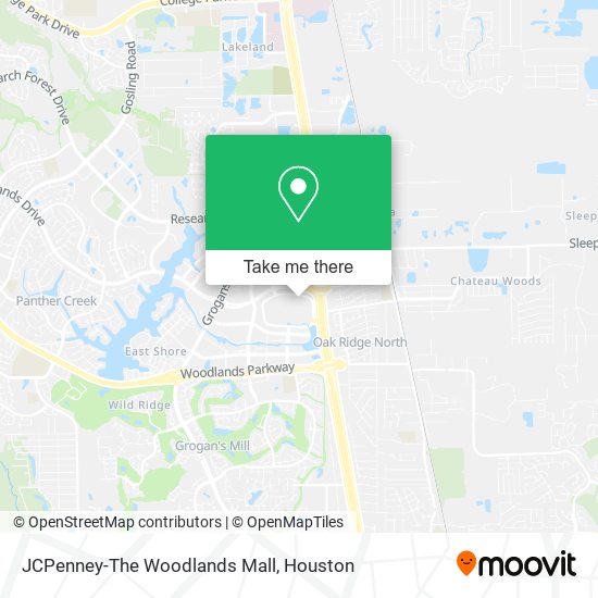 Mapa de JCPenney-The Woodlands Mall