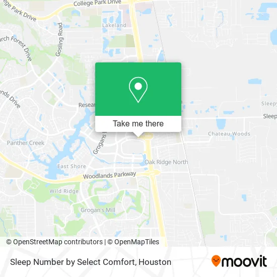 Sleep Number by Select Comfort map