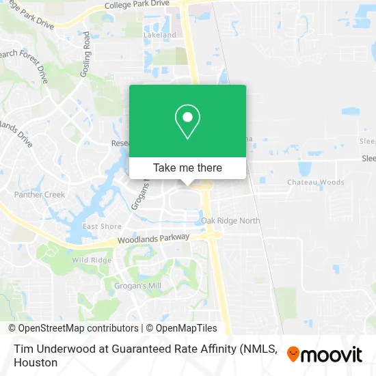 Tim Underwood at Guaranteed Rate Affinity map