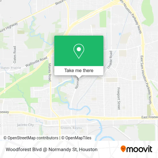 Woodforest Blvd @ Normandy St map