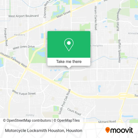 Motorcycle Locksmith Houston map