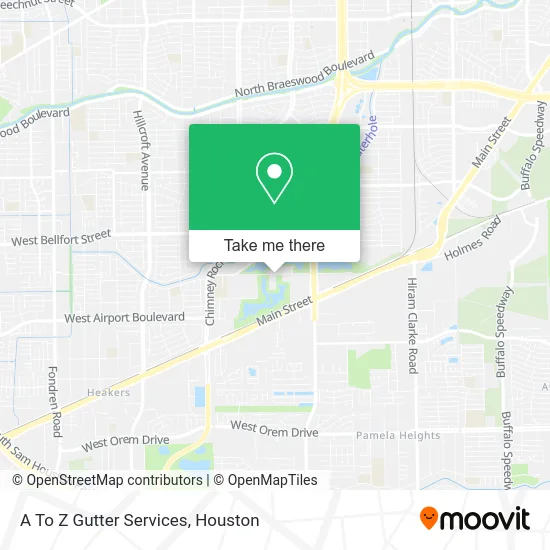 A To Z Gutter Services map