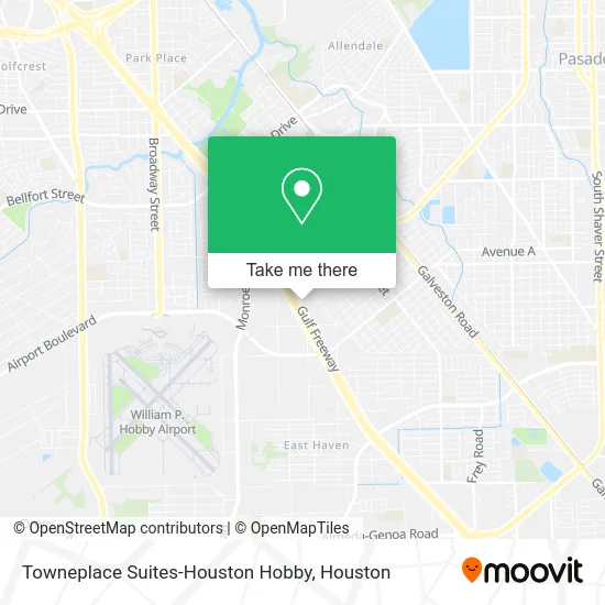 Mapa de Towneplace Suites-Houston Hobby