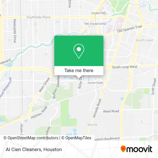 Al Cien Cleaners map