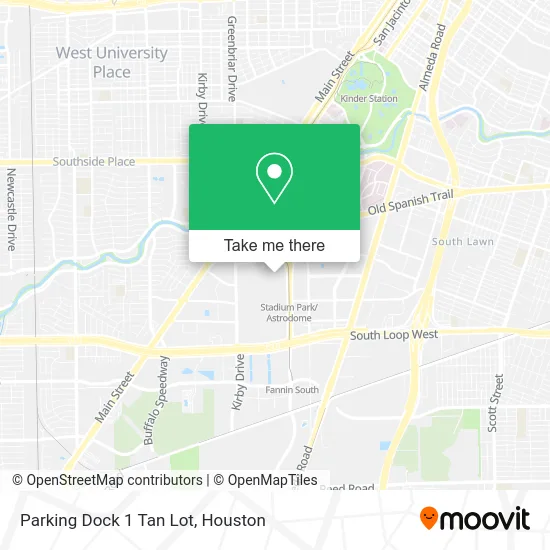 Mapa de Parking Dock 1 Tan Lot