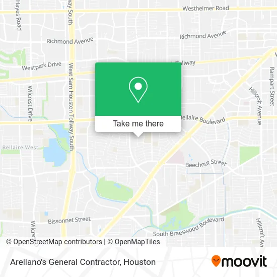 Arellano's General Contractor map