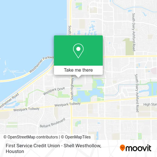 First Service Credit Union - Shell Westhollow map