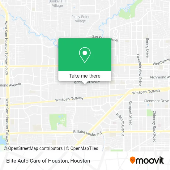 Elite Auto Care of Houston map