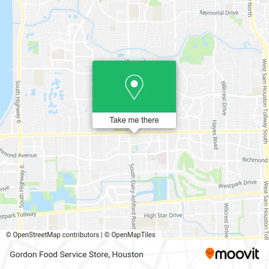 Mapa de Gordon Food Service Store