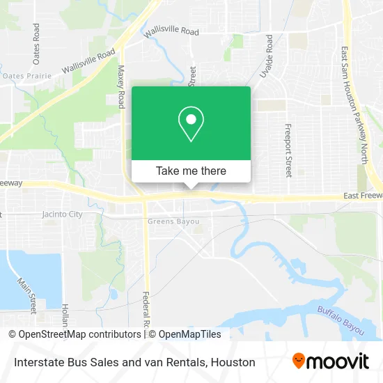 Interstate Bus Sales and van Rentals map