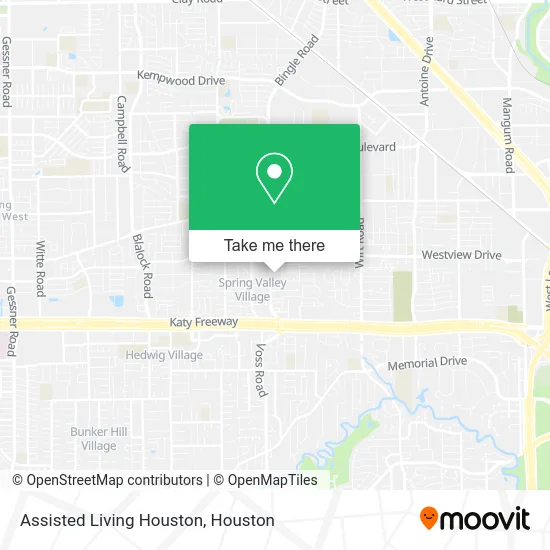 Assisted Living Houston map