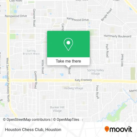 Houston Chess Club map