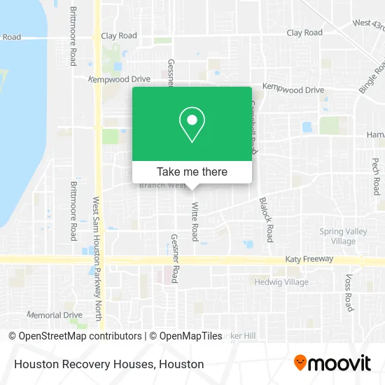 Houston Recovery Houses map