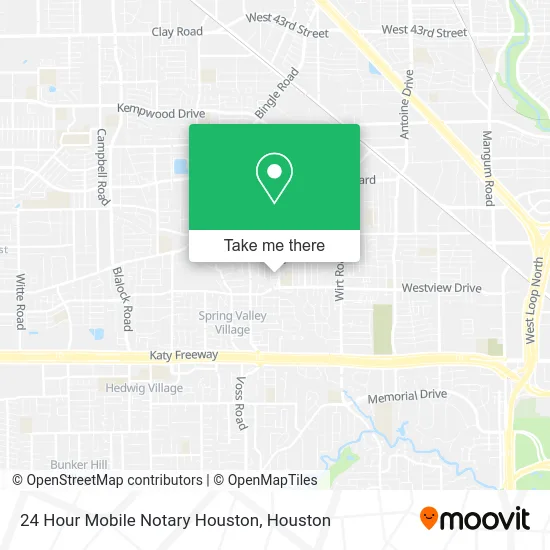 24 Hour Mobile Notary Houston map
