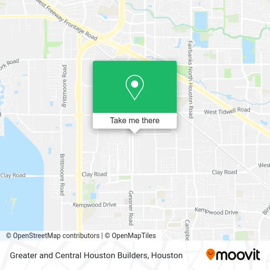 Greater and Central Houston Builders map