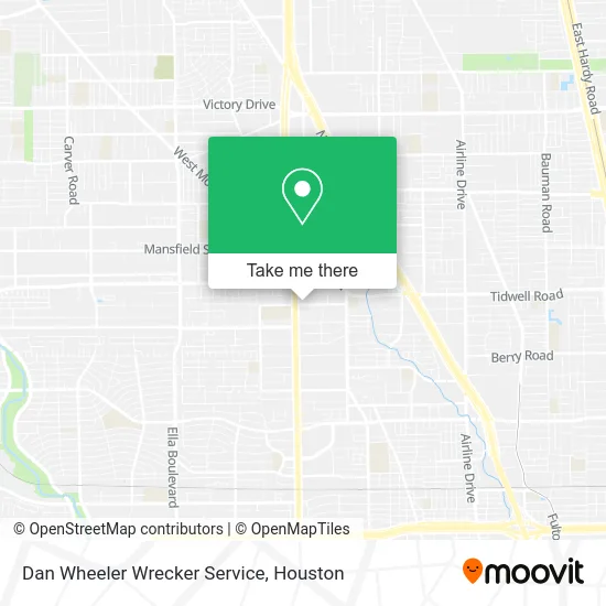 Dan Wheeler Wrecker Service map