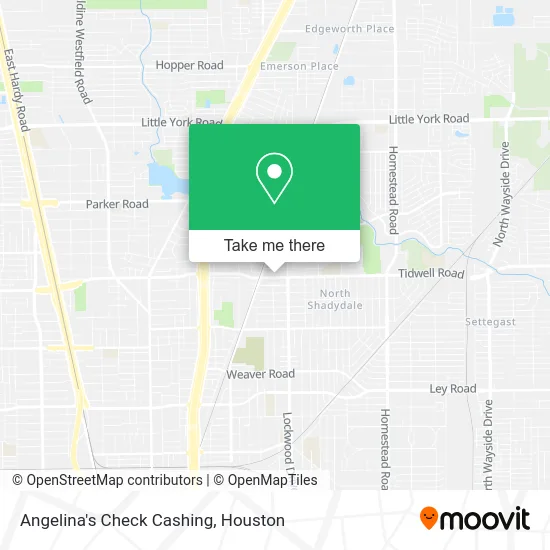Angelina's Check Cashing map