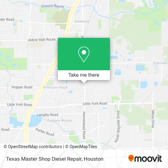 Texas Master Shop Diesel Repair map