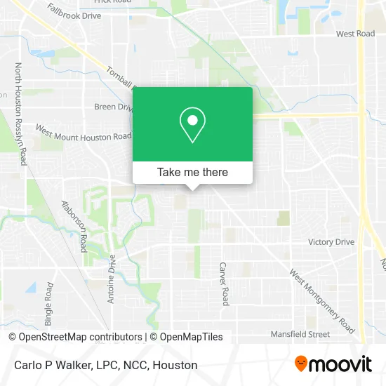 Carlo P Walker, LPC, NCC map