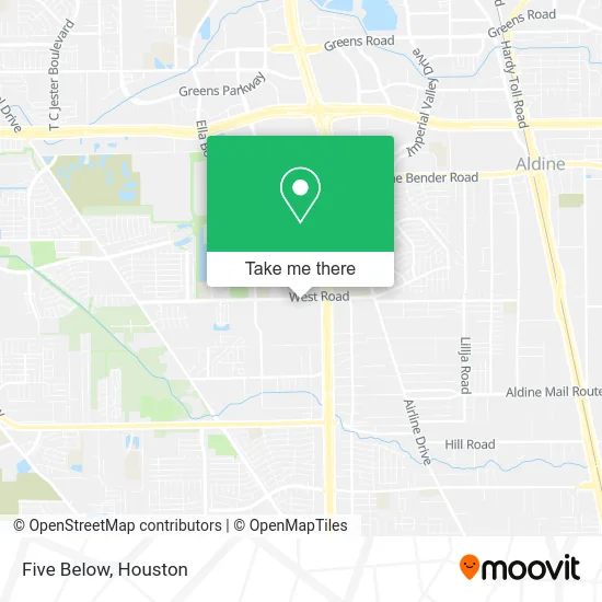 Five Below map