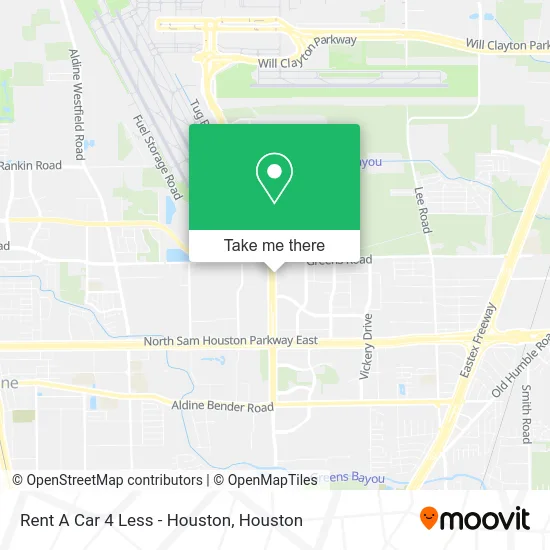 Rent A Car 4 Less - Houston map