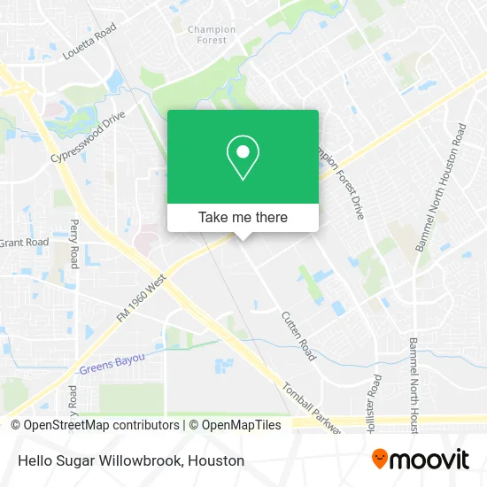 Hello Sugar Willowbrook map