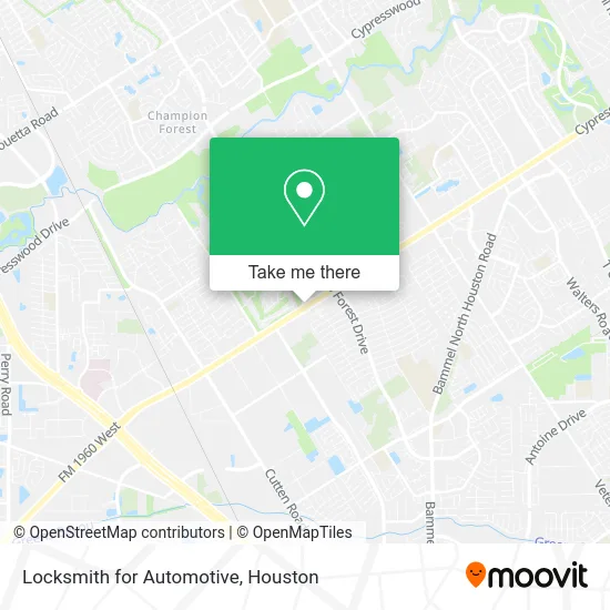 Locksmith for Automotive map