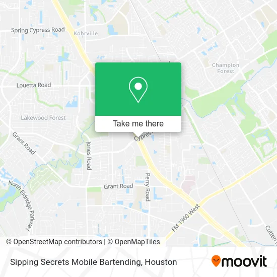 Sipping Secrets Mobile Bartending map