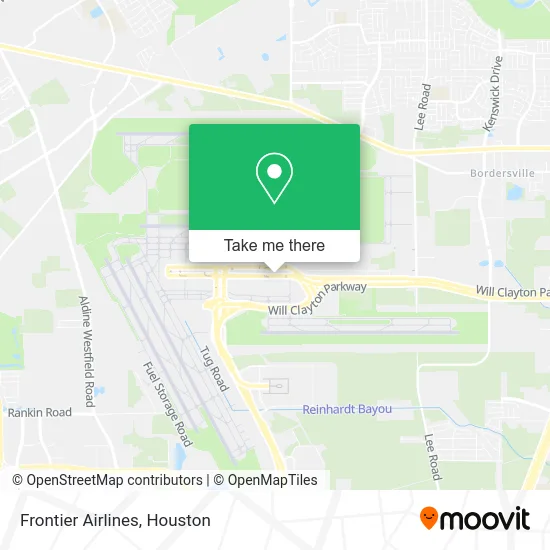 Mapa de Frontier Airlines