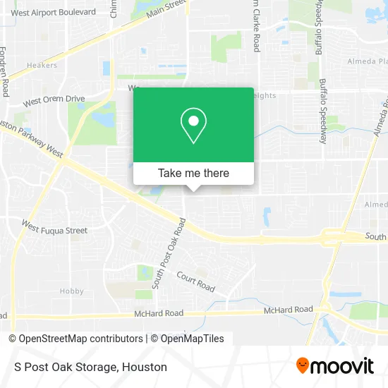 S Post Oak Storage map